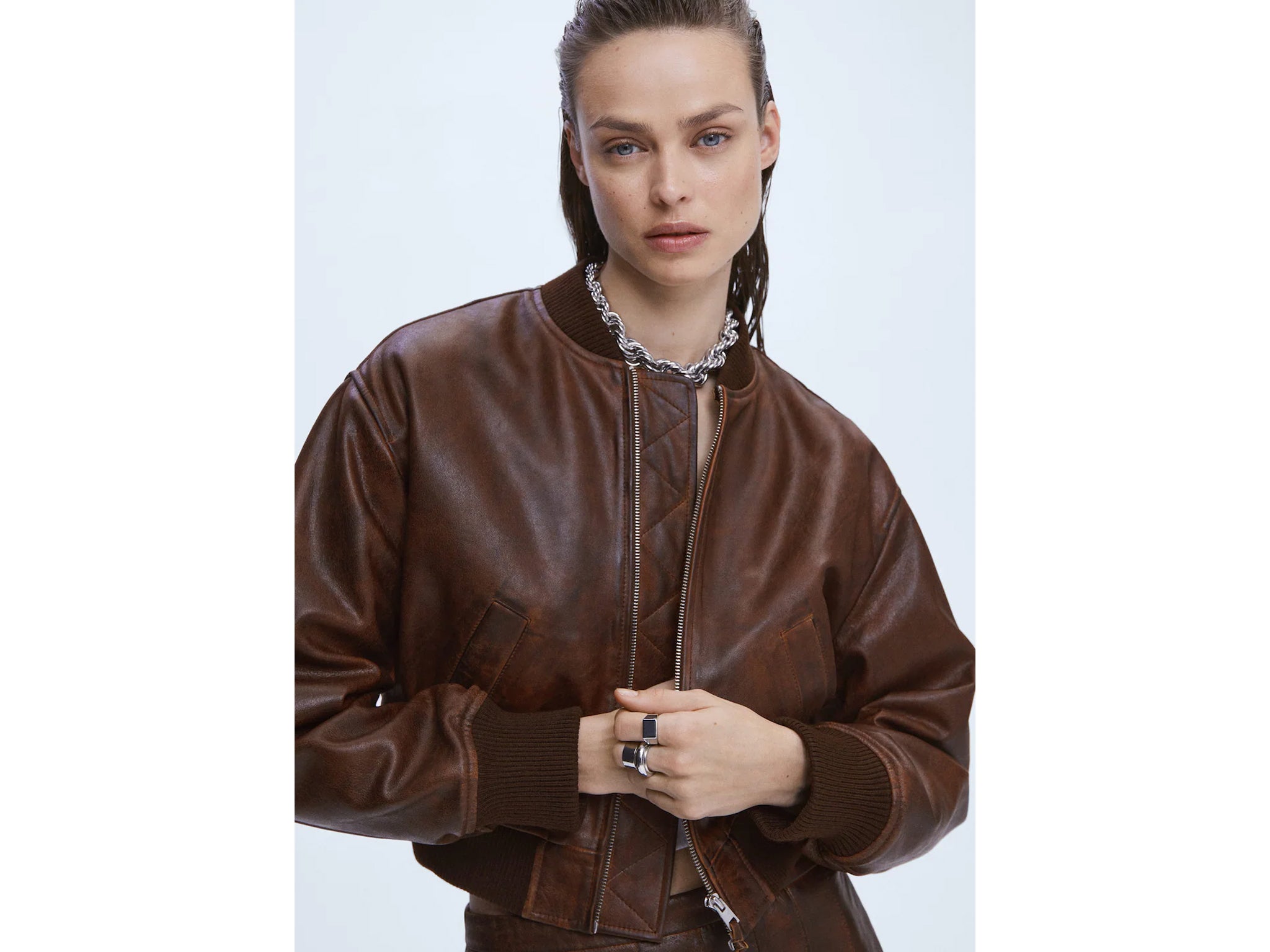 Ladies silk clearance bomber jacket